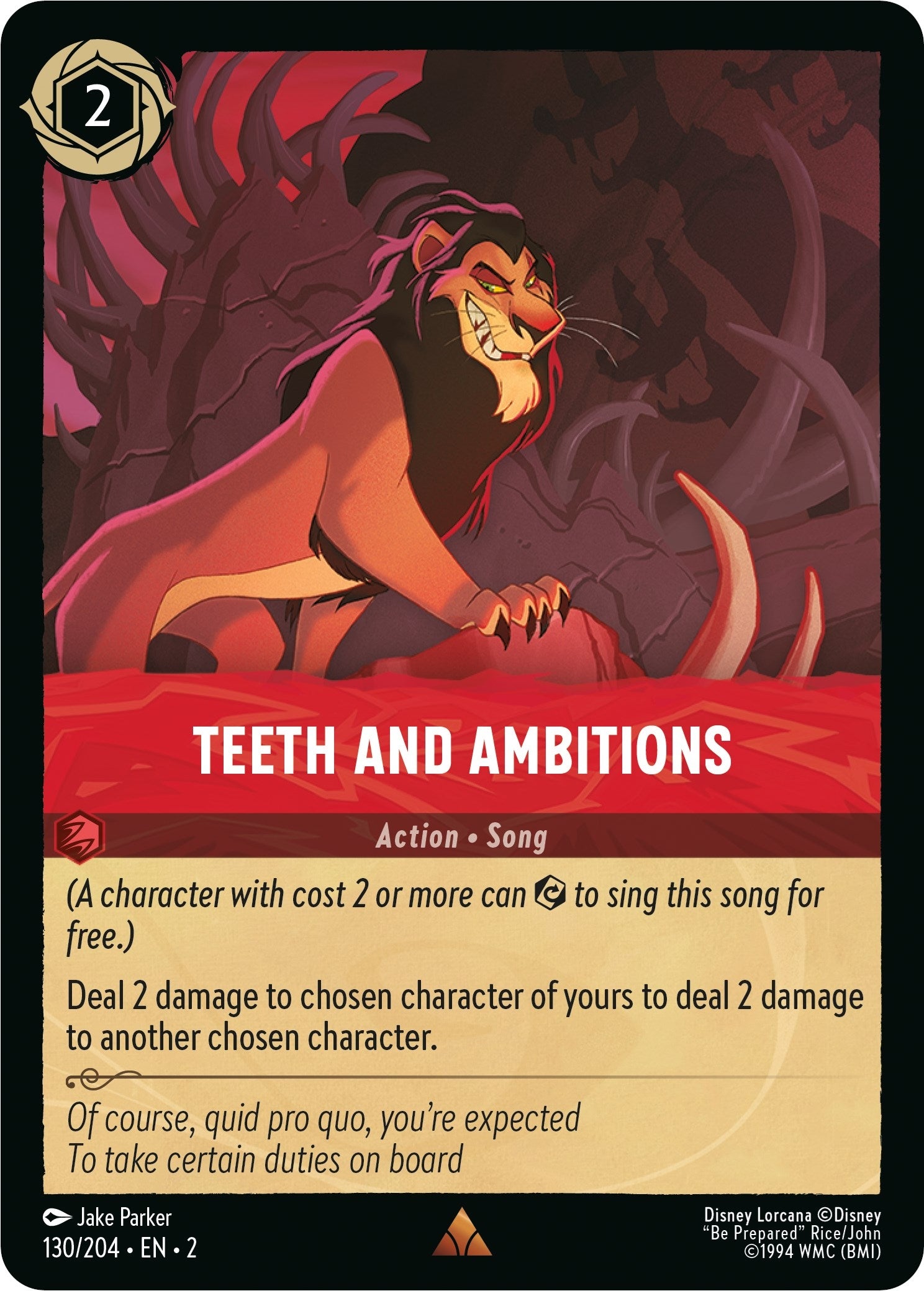 Teeth and Ambitions (130) (2) - Disney Lorcana Single