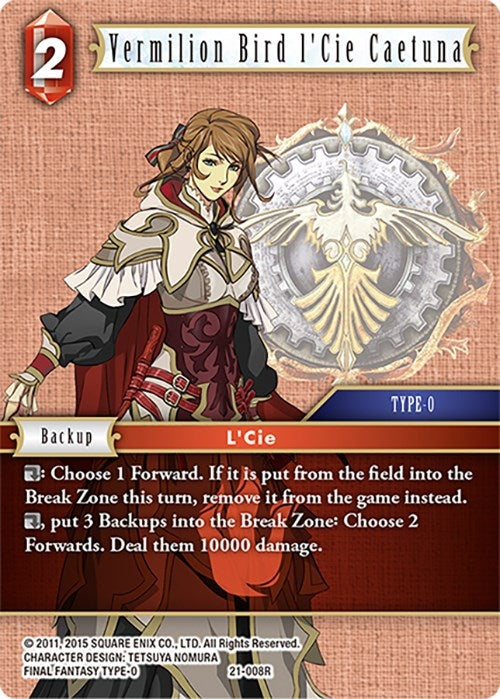 Vermilion Bird l’Cie Caetuna (21) [21] - Final Fantasy TCG Single
