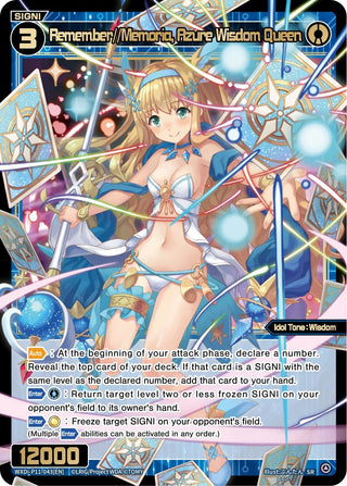 Remember//Memoria Azure Wisdom Queen (11043) [WXDi-P11] - WIXOSS Single