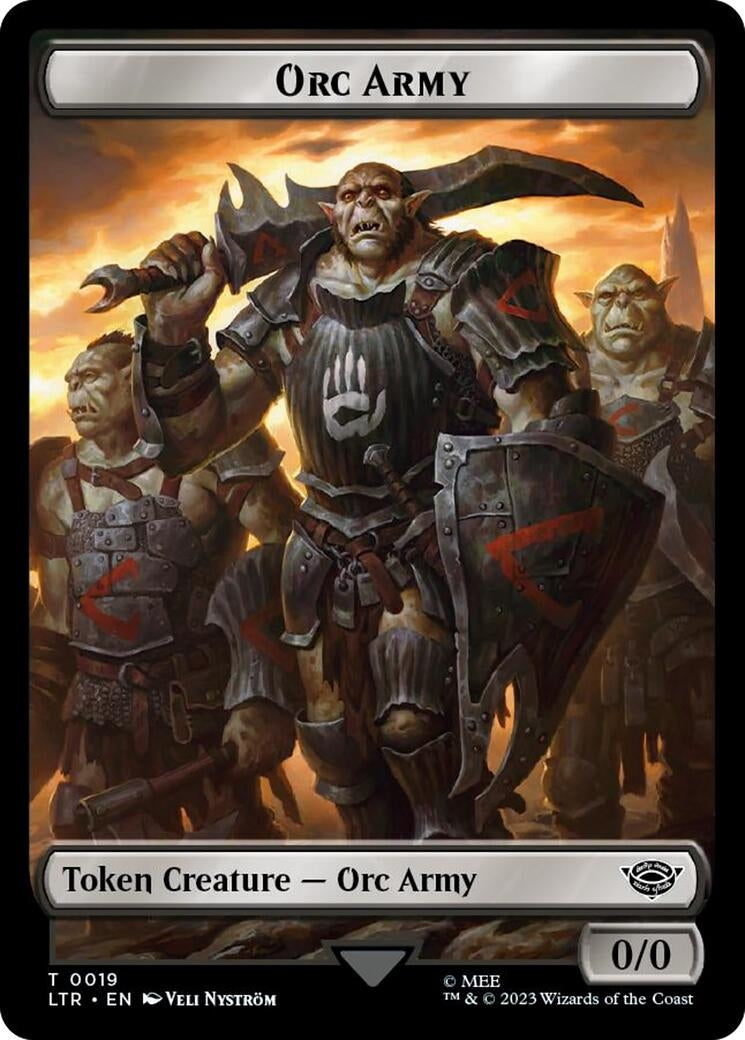 Orc Army (0019) // Food (0024) Double-Sided Token (Surge Foil) (0) [LTR] - MTG Single