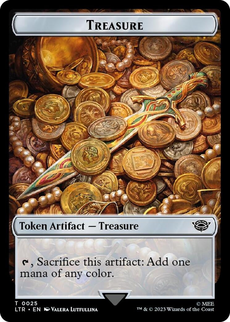 Treasure // Food (0023) Double-Sided Token (Surge Foil) (0) [LTR] - MTG Single