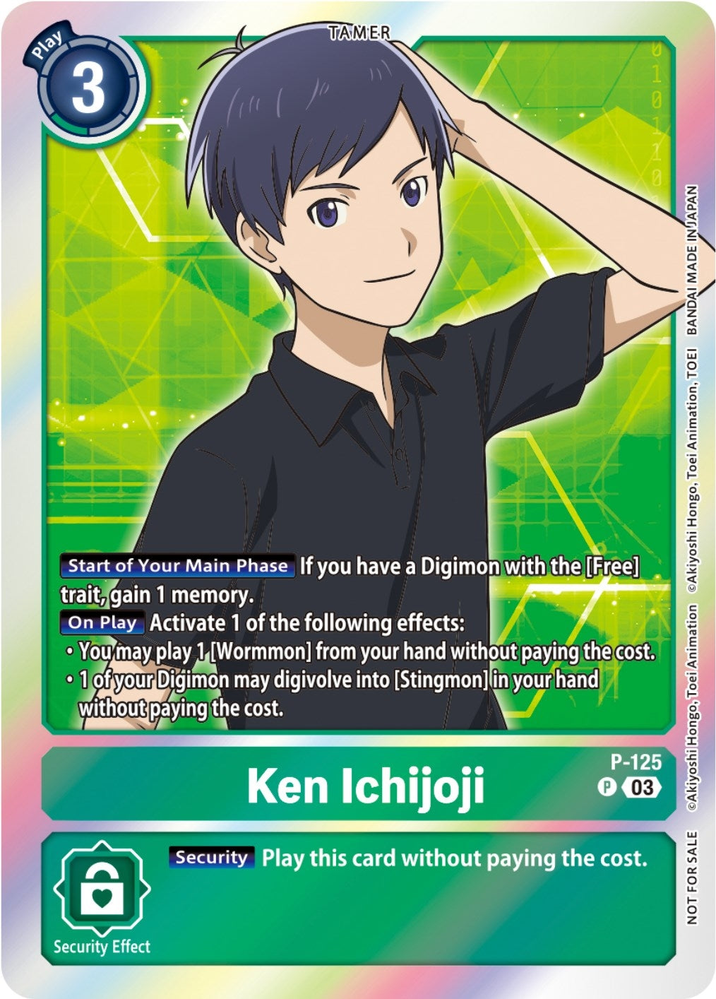 Ken Ichijoji - P-125 (Tamer Party Pack -The Beginning- Ver. 2.0) (125) [D-PR] - Digimon Card Game Single