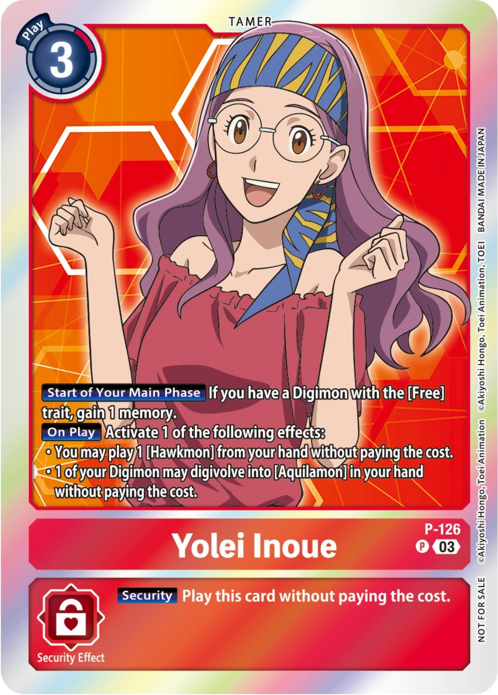 Yolei Inoue - P-126 (Tamer Party Pack -The Beginning- Ver. 2.0) (126) [D-PR] - Digimon Card Game Single