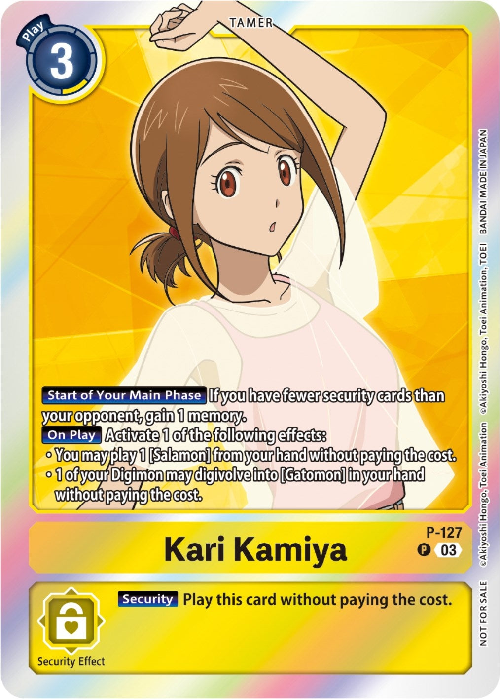 Kari Kamiya - P-127 (Tamer Party Pack -The Beginning- Ver. 2.0) (127) [D-PR] - Digimon Card Game Single