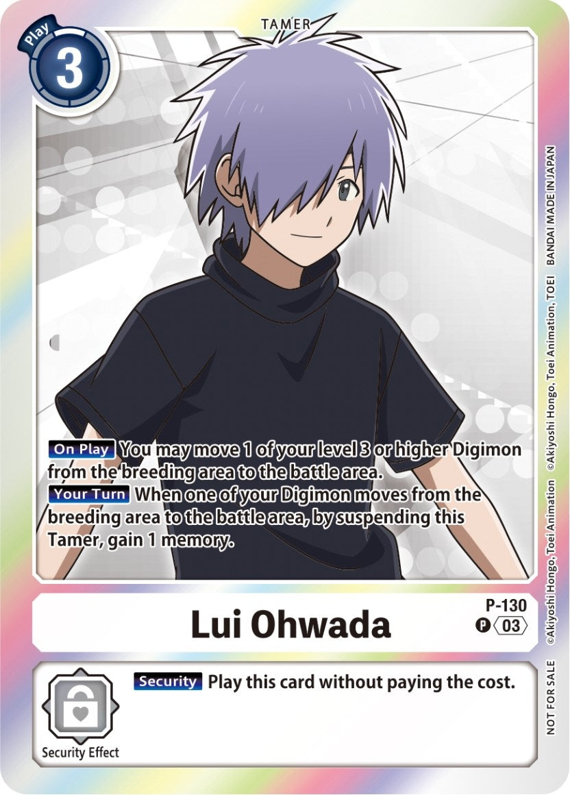 Lui Ohwada - P-130 (Tamer Party Pack -The Beginning- Ver. 2.0) (130) [D-PR] - Digimon Card Game Single