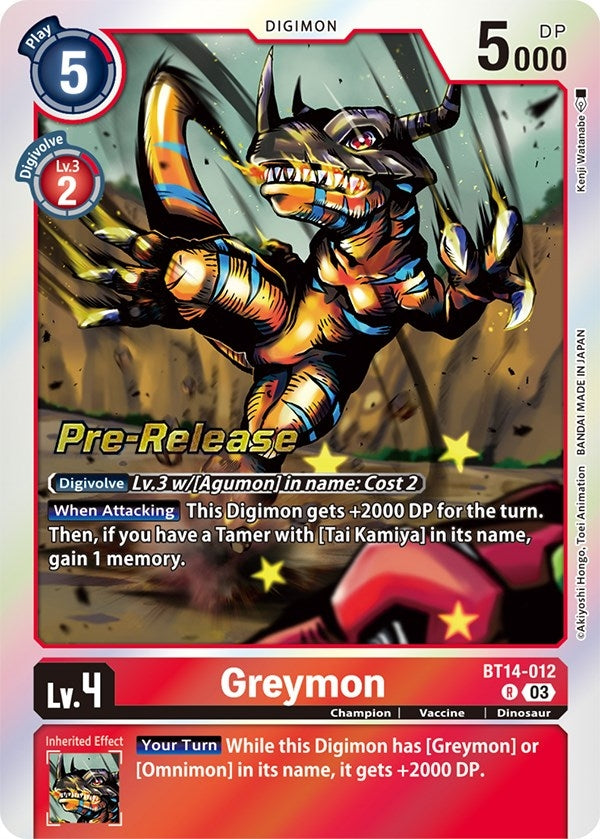 Greymon (14012) [BT14_PR] - Digimon Card Game Single