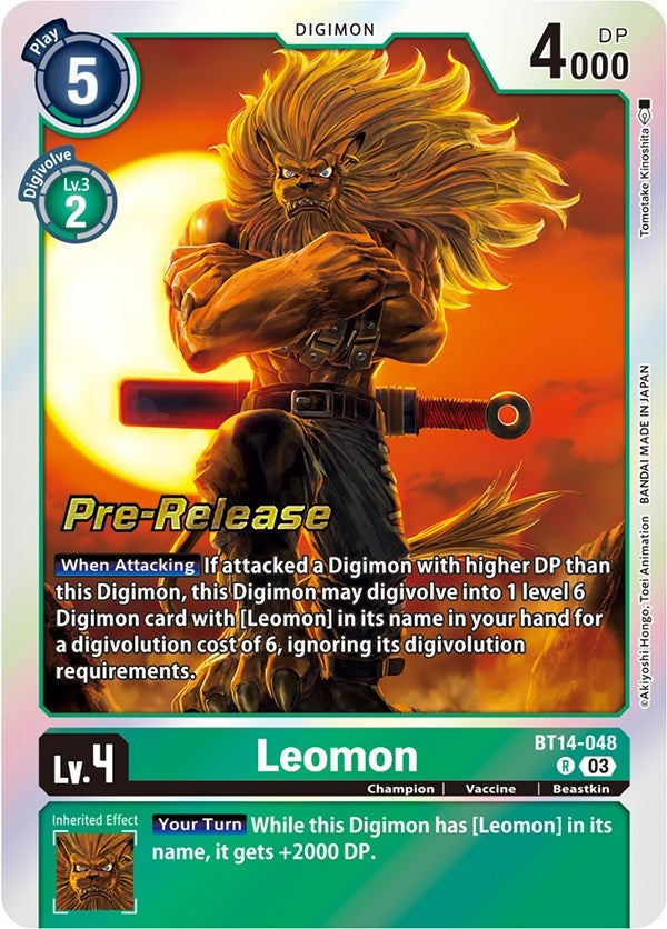 Leomon (14048) [BT14_PR] - Digimon Card Game Single