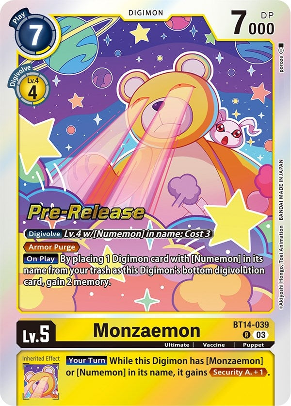 Monzaemon (14039) [BT14_PR] - Digimon Card Game Single