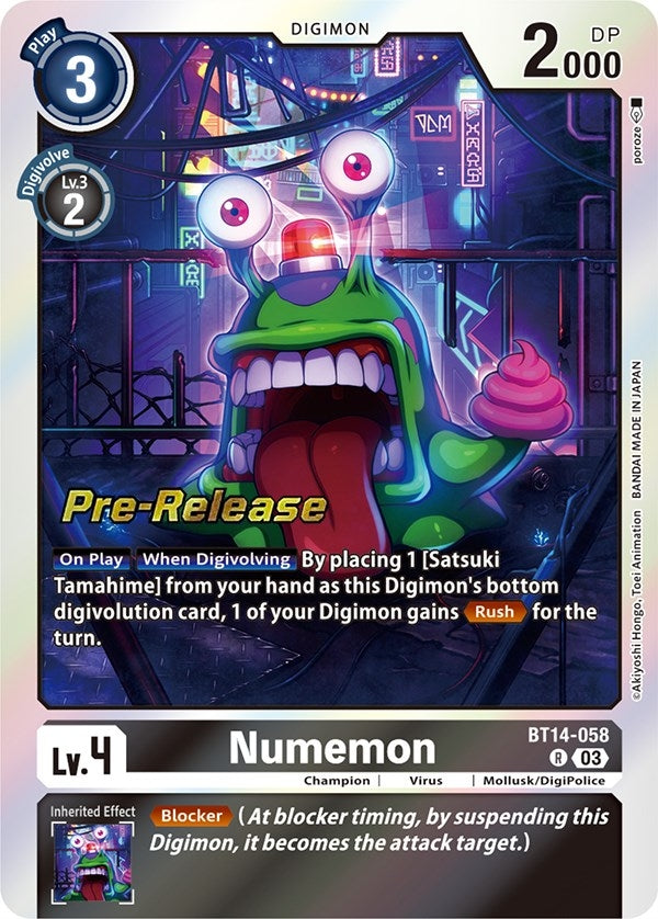 Numemon (14058) [BT14_PR] - Digimon Card Game Single