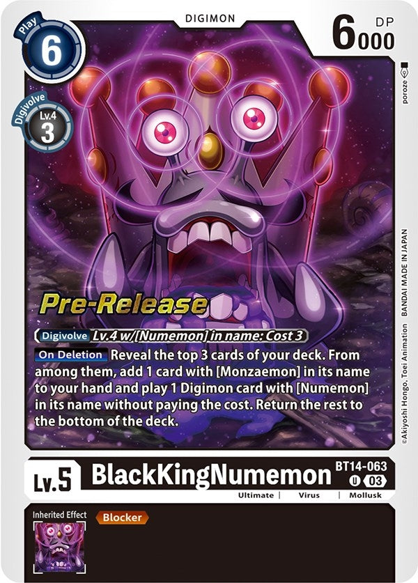 BlackKingNumemon (14063) [BT14_PR] - Digimon Card Game Single