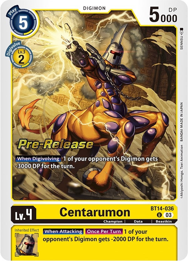 Centarumon (14036) [BT14_PR] - Digimon Card Game Single