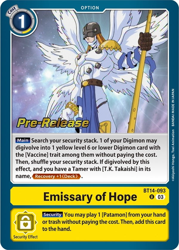 Emissary of Hope (14093) [BT14_PR] - Digimon Card Game Single