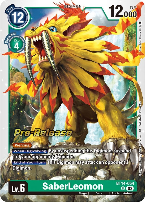 SaberLeomon (14054) [BT14_PR] - Digimon Card Game Single