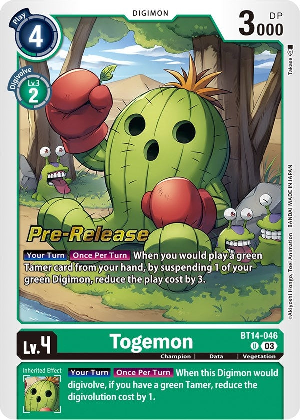 Togemon (14046) [BT14_PR] - Digimon Card Game Single