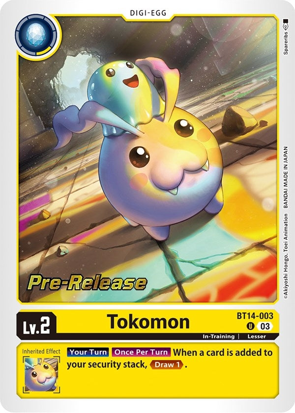 Tokomon (14003) [BT14_PR] - Digimon Card Game Single