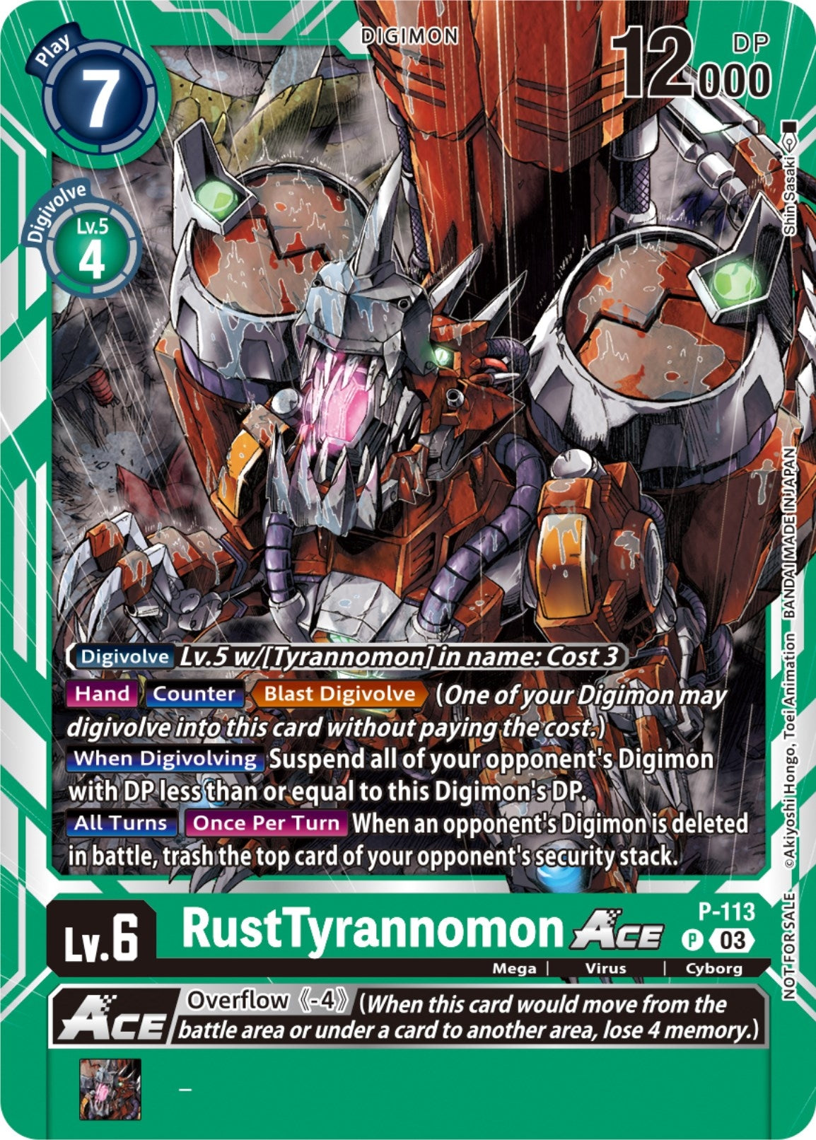 RustTyrannomon ACE - P-113 (3rd Anniversary Survey Pack) (113) [D-PR] - Digimon Card Game Single