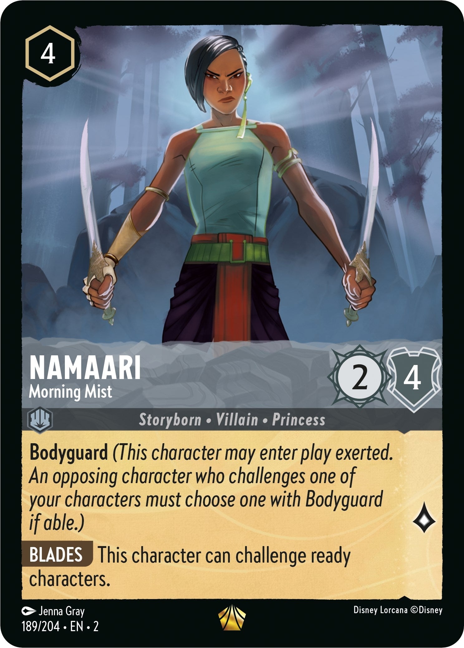 Namaari - Morning Mist (189) (2) - Disney Lorcana Single