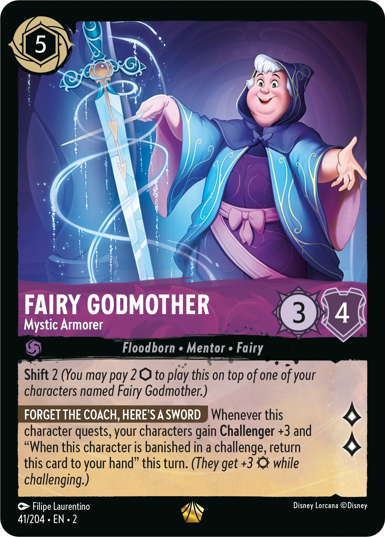 Fairy Godmother - Mystic Armorer (41) (2) - Disney Lorcana Single