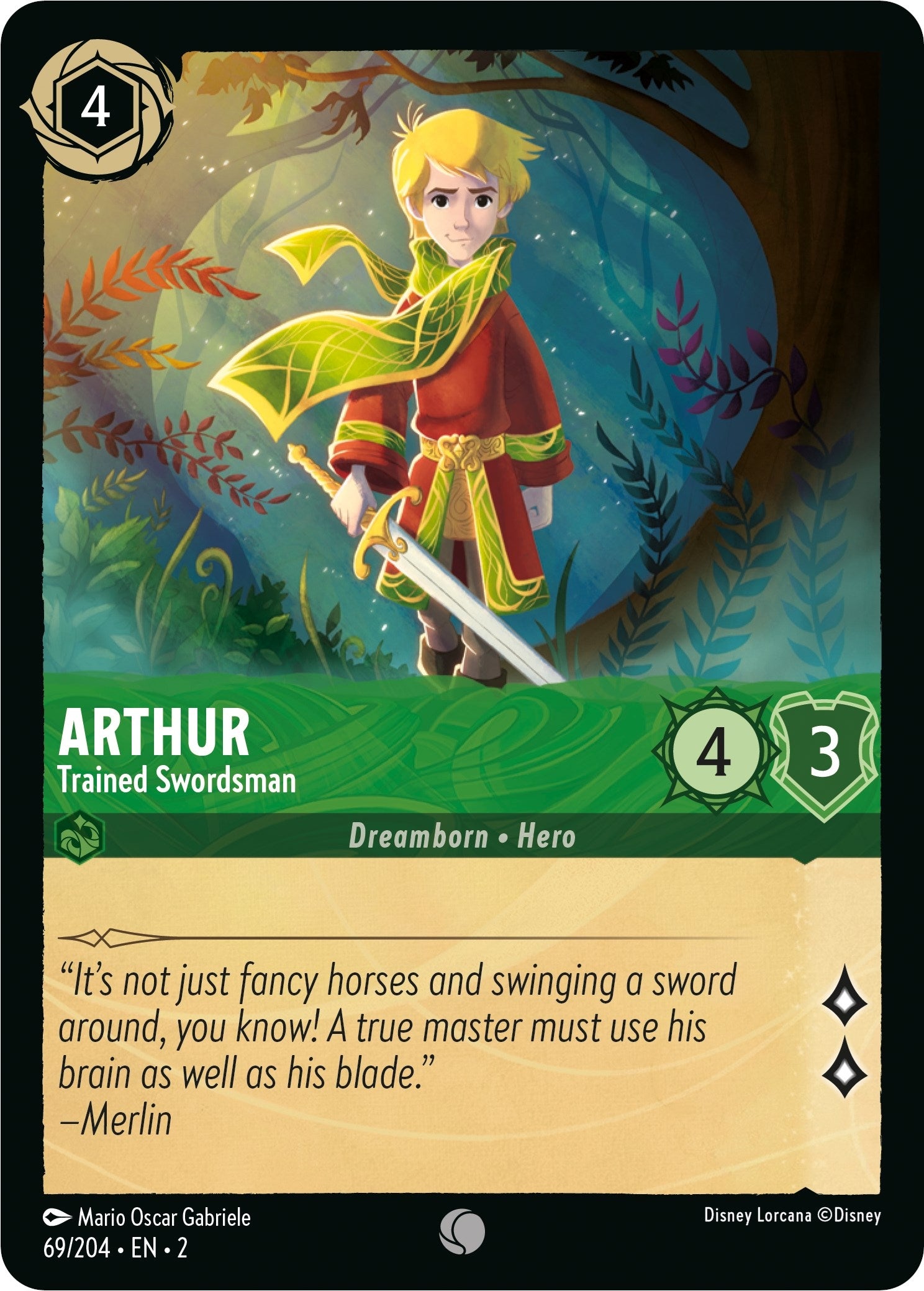 Arthur - Trained Swordsman (69) (2) - Disney Lorcana Single