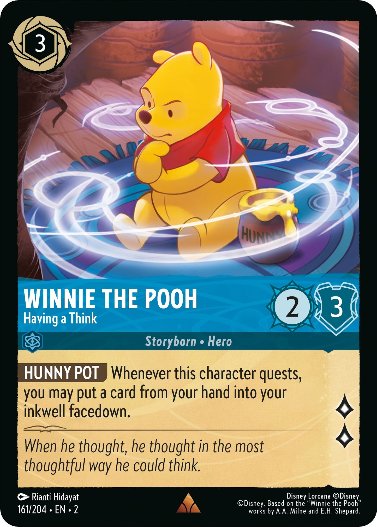 Winnie the Pooh - Having a Think (161) (2) - Disney Lorcana Single