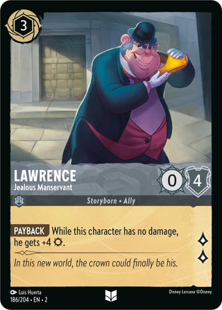 Lawrence - Jealous Manservant (186) (2) - Disney Lorcana Single