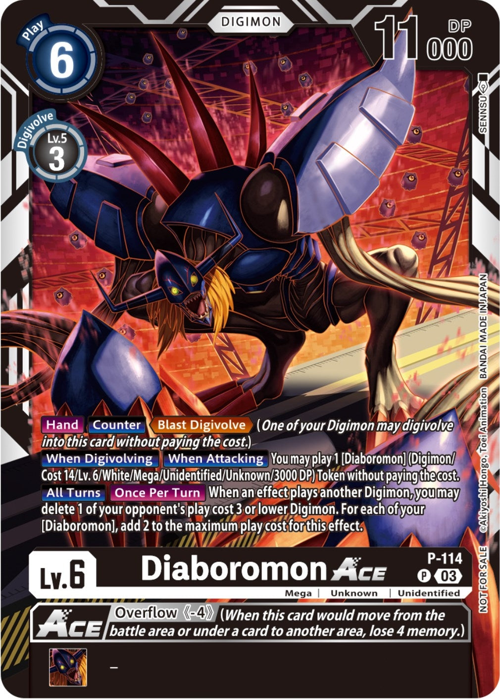 Diaboromon ACE - P-114 (3rd Anniversary Survey Pack) (114) [D-PR] - Digimon Card Game Single