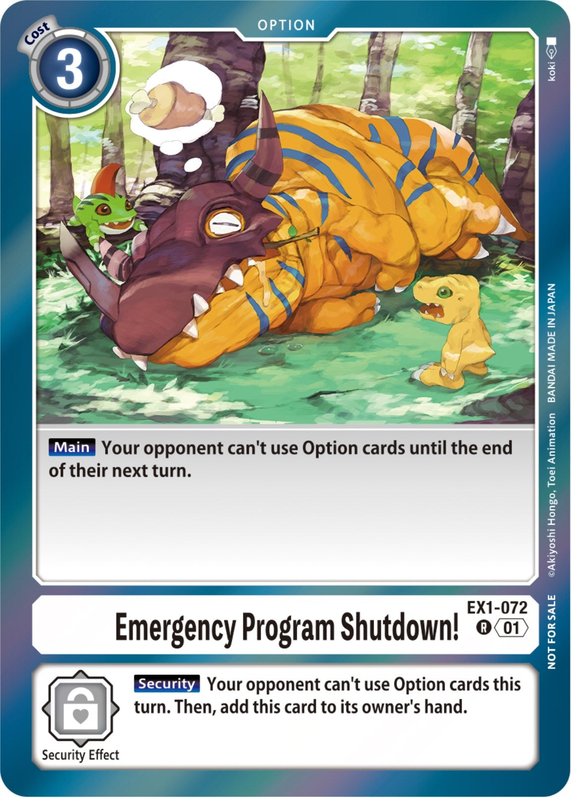 Emergency Program Shutdown! (Blast Ace Double Pack Set) (1072) [EX01] - Digimon Card Game Single