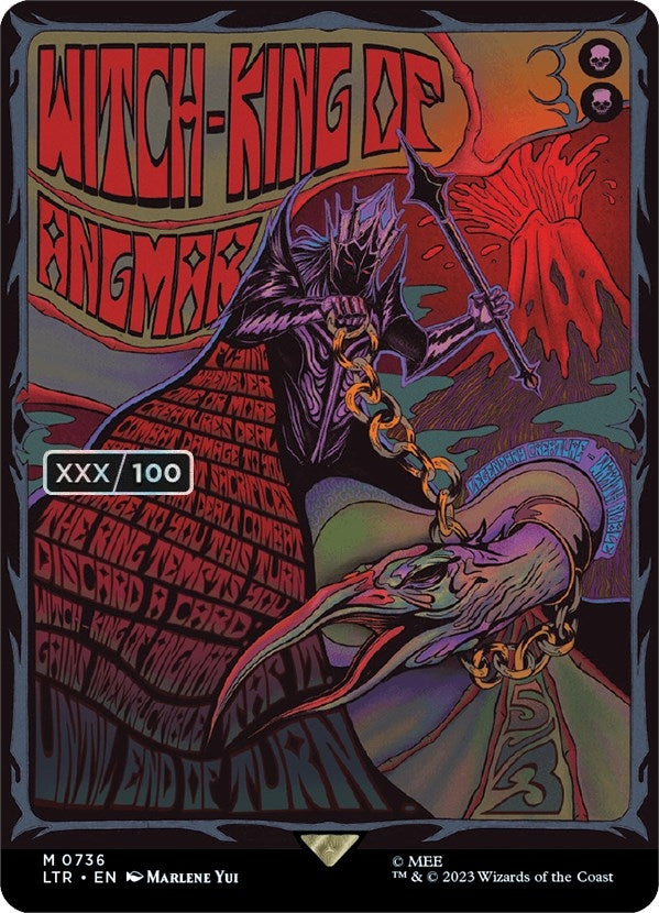 Witch-king of Angmar (Borderless Poster) (Serial Numbered) (736) [LTR] - MTG Single