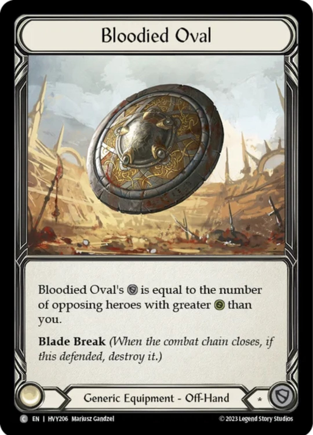 Bloodied Oval (206) [HVY] - Flesh and Blood TCG Single