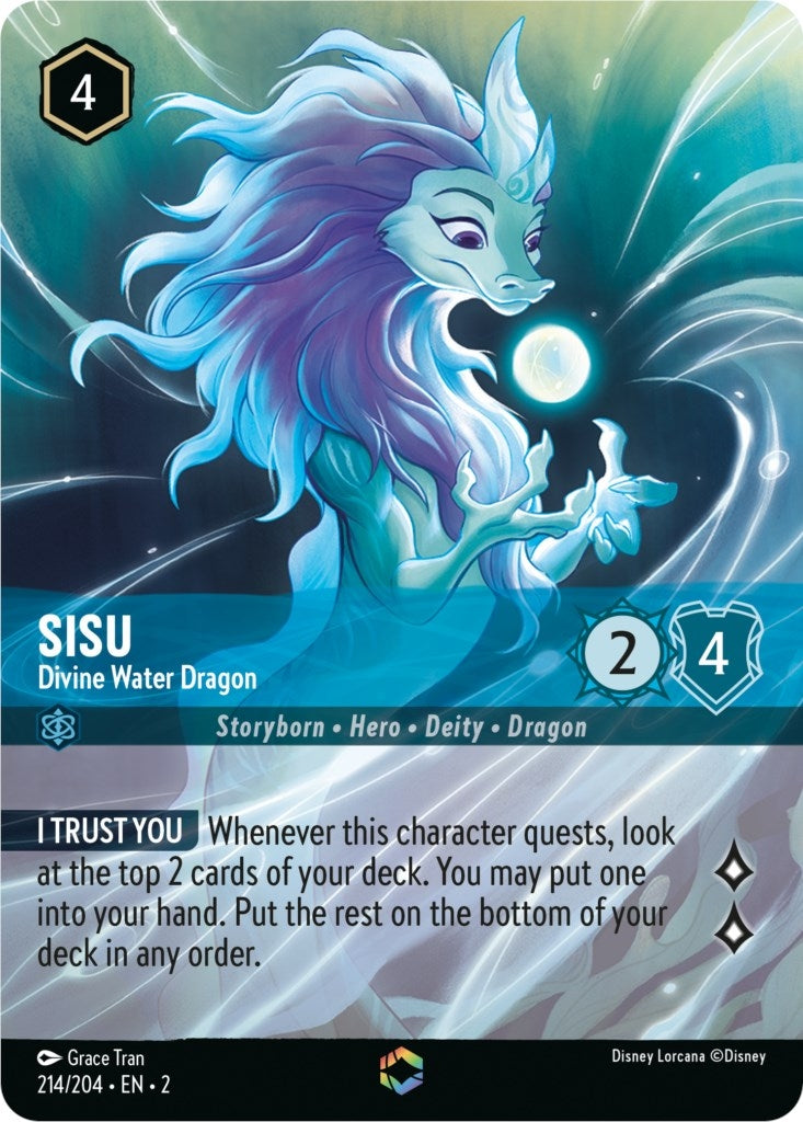 Sisu - Divine Water Dragon (Enchanted) (214) (2) - Disney Lorcana Single