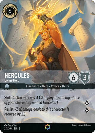 Hercules - Divine Hero (Enchanted) (215) (2) - Disney Lorcana Single