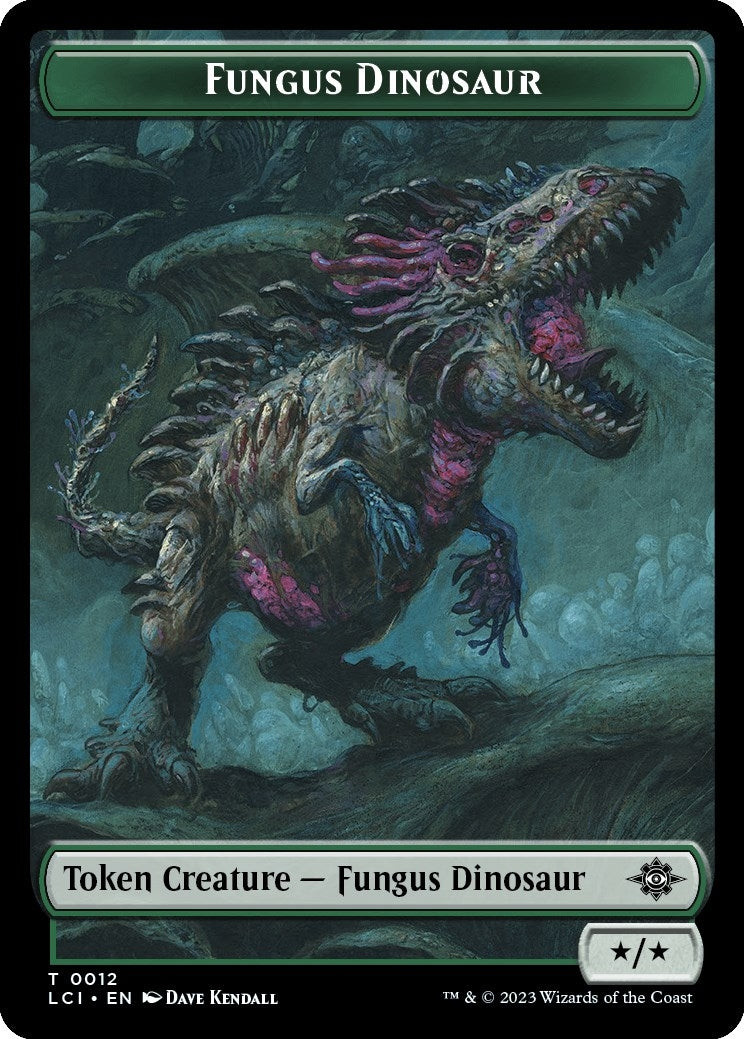Fungus Dinosaur // Spirit Double-Sided Token (0) [LCI] - MTG Single
