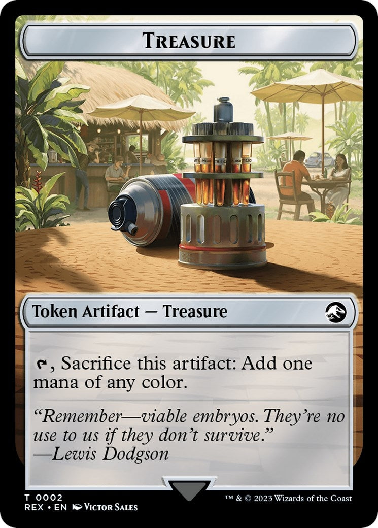 Treasure (0002) // Vampire Demon Double-Sided Token (0) [REX] - MTG Single
