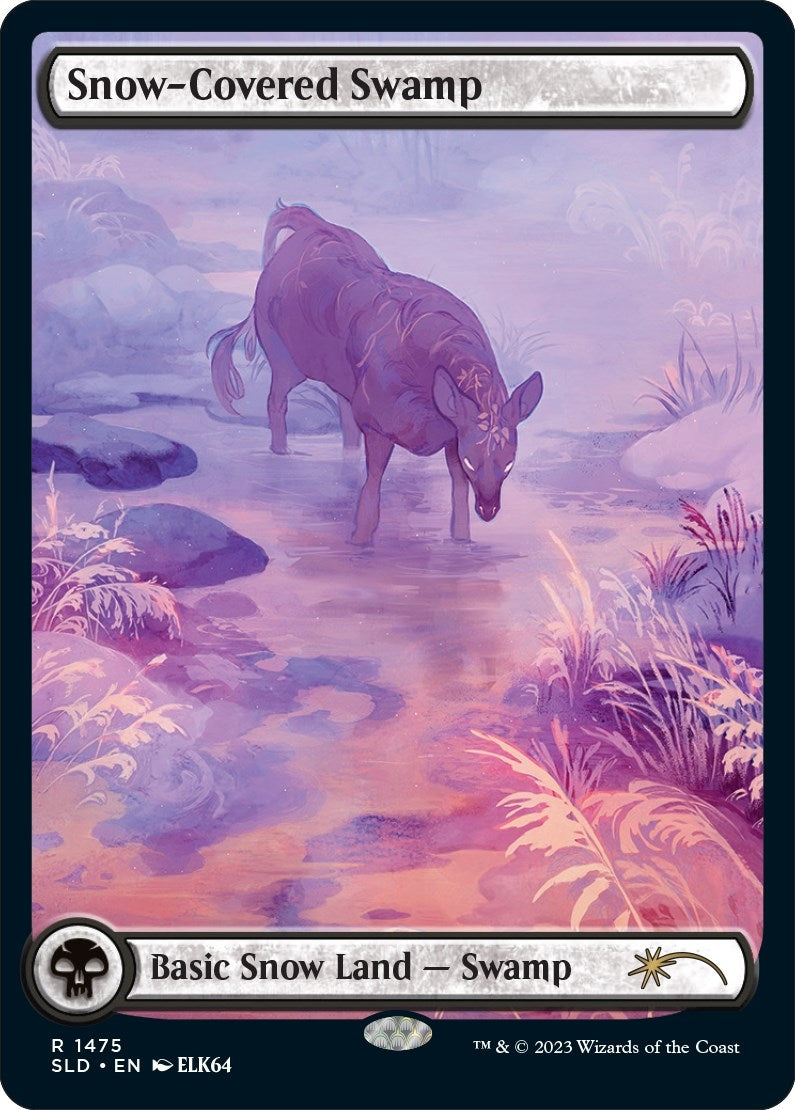 Snow-Covered Swamp (1475) (1475) [SLD] - MTG Single