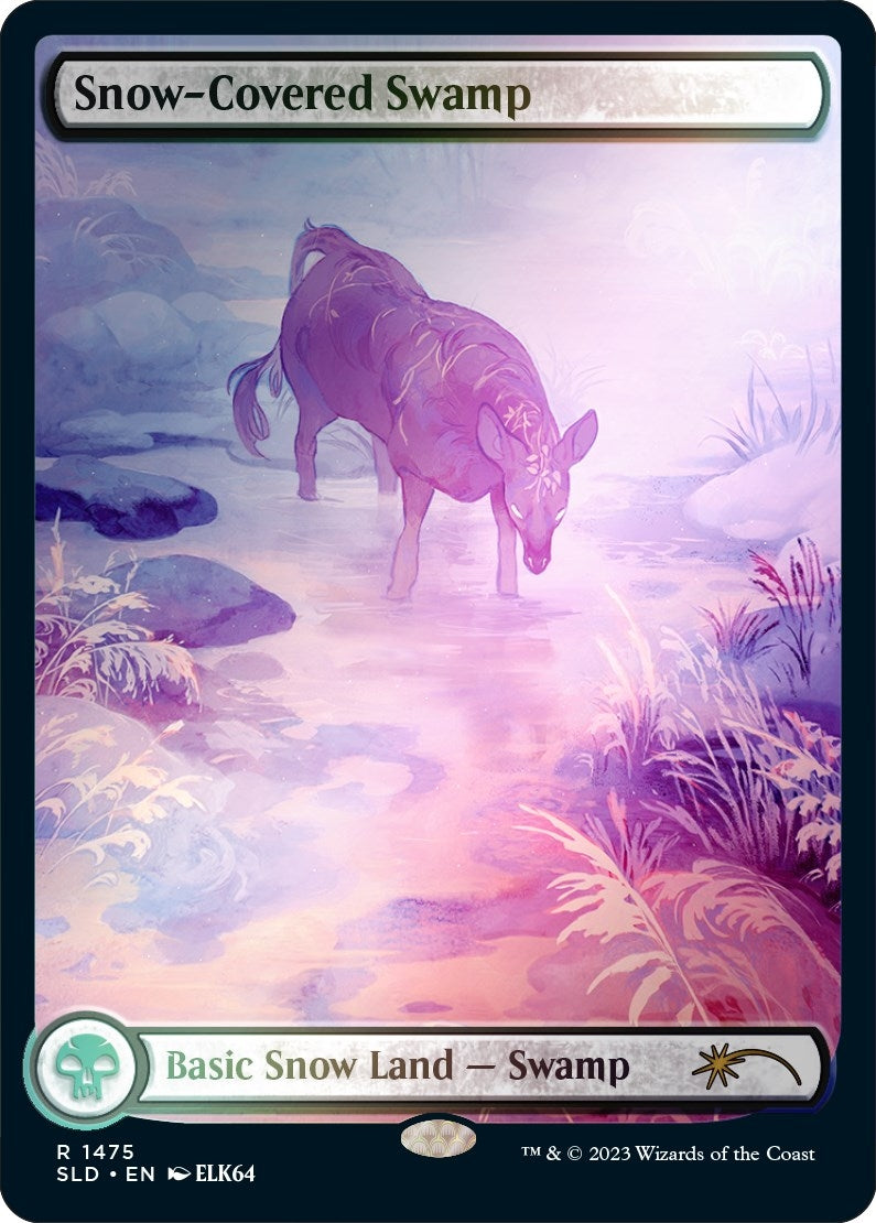 Snow-Covered Swamp (1475) (Rainbow Foil) (1475) [SLD] - MTG Single