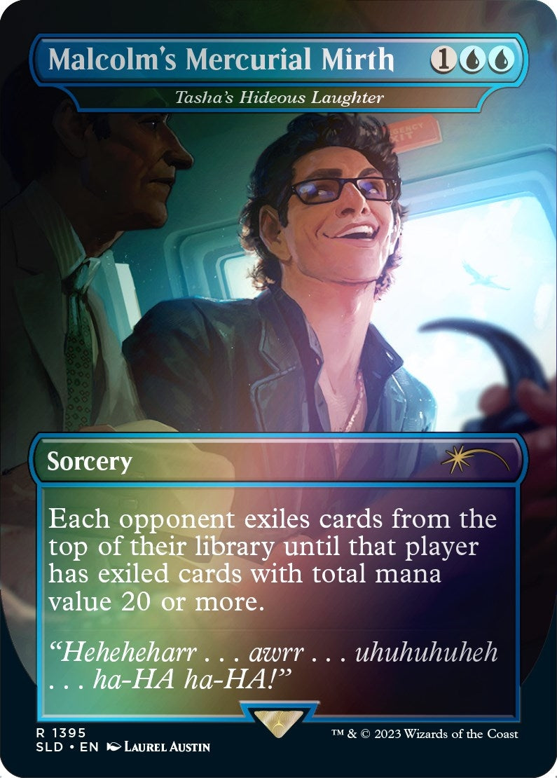 Malcolm’s Mercurial Mirth - Tasha’s Hideous Laughter (Rainbow Foil) (1395) [SLD] - MTG Single