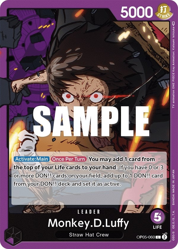 Monkey.D.Luffy (060) (5060) (OP05) - One Piece Card Game Single