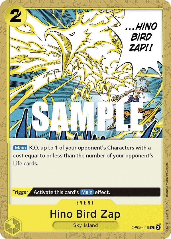 Hino Bird Zap (5116) (OP05) - One Piece Card Game Single
