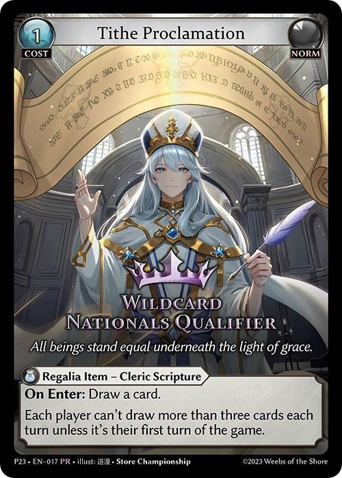 Image for Tithe Proclamation (017) (Promotional Cards) - Grand Archive TCG