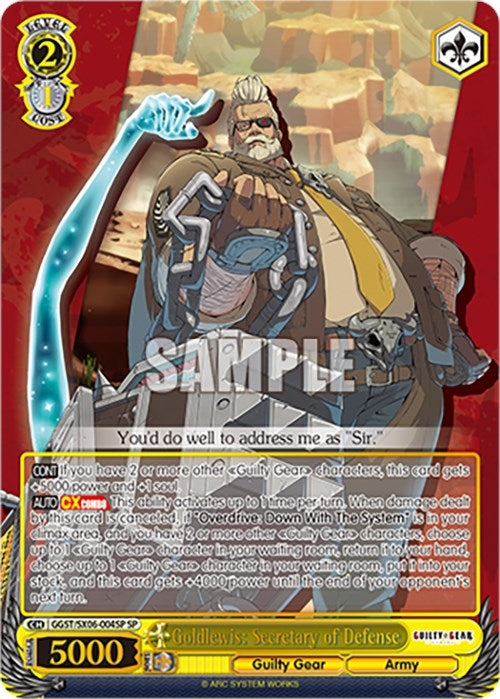 Goldlewis: Secretary of Defense (SP) (6004) [GGST] - Weiss Schwarz Single