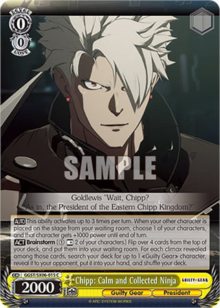 Chipp: Calm and Collected Ninja (6015) [GGST] - Weiss Schwarz Single
