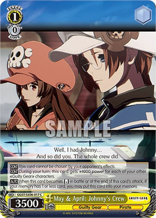 May & April: Johnny’s Crew (6017) [GGST] - Weiss Schwarz Single
