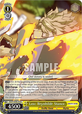 Leo: Brynhildr Stance (6018) [GGST] - Weiss Schwarz Single