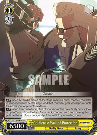 Goldlewis: Wall of Protection (6019) [GGST] - Weiss Schwarz Single