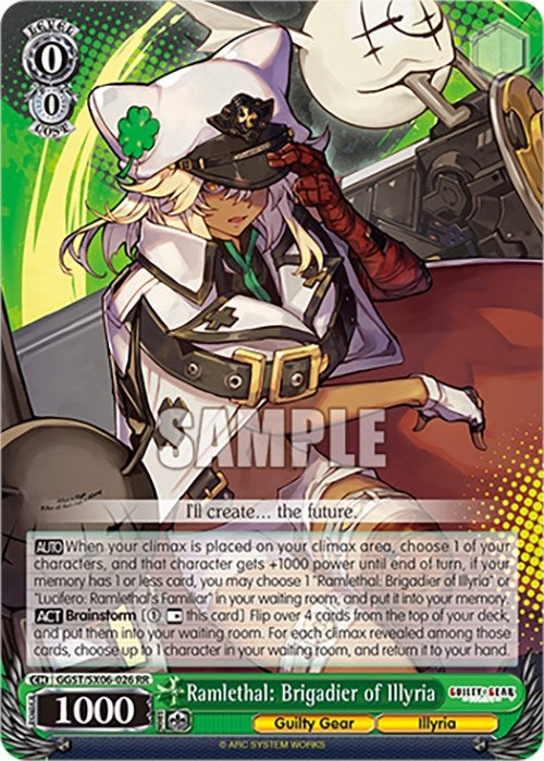 Ramlethal: Brigadier of Illyria (6026) [GGST] - Weiss Schwarz Single