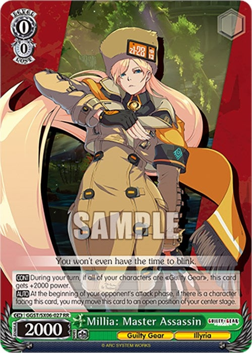 Millia: Master Assassin (6027) [GGST] - Weiss Schwarz Single