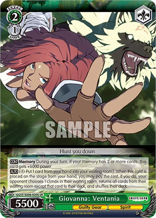 Giovanna: Ventania (SR) (6030) [GGST] - Weiss Schwarz Single
