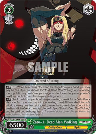 Zato=1: Dead Man Walking (6031) [GGST] - Weiss Schwarz Single