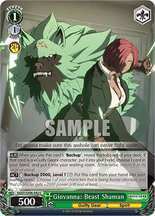 Giovanna: Beast Shaman (6042) [GGST] - Weiss Schwarz Single