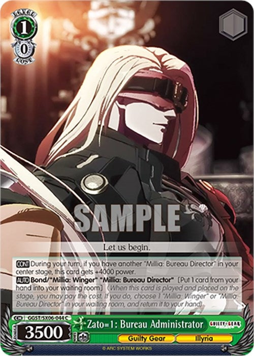 Zato=1: Bureau Administrator (6044) [GGST] - Weiss Schwarz Single